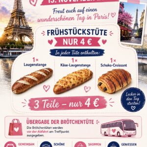 Verpflegung für Mitfahrer im Bus -  nach Paris