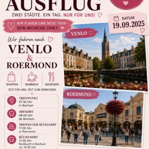 Ausflug nach ROERMOND /Venlo nur für Frauen am 19.09.2026- Busfahrt